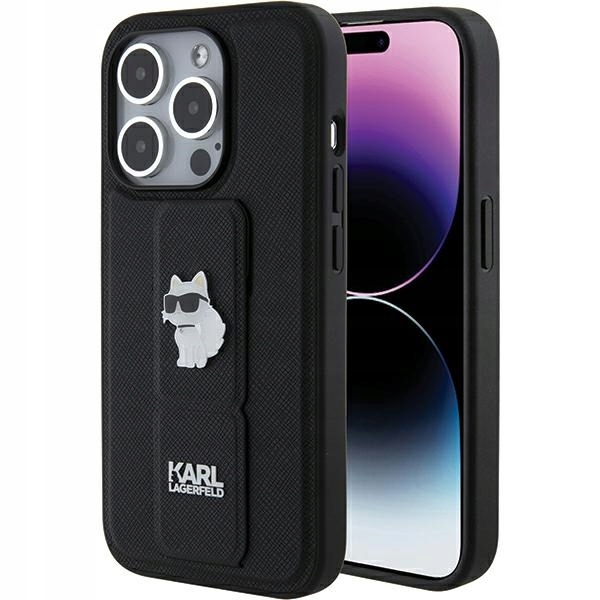 Karl Lagerfeld Gripstand pouzdro s podstavcem kryt pro iPhone 15 Pro Max