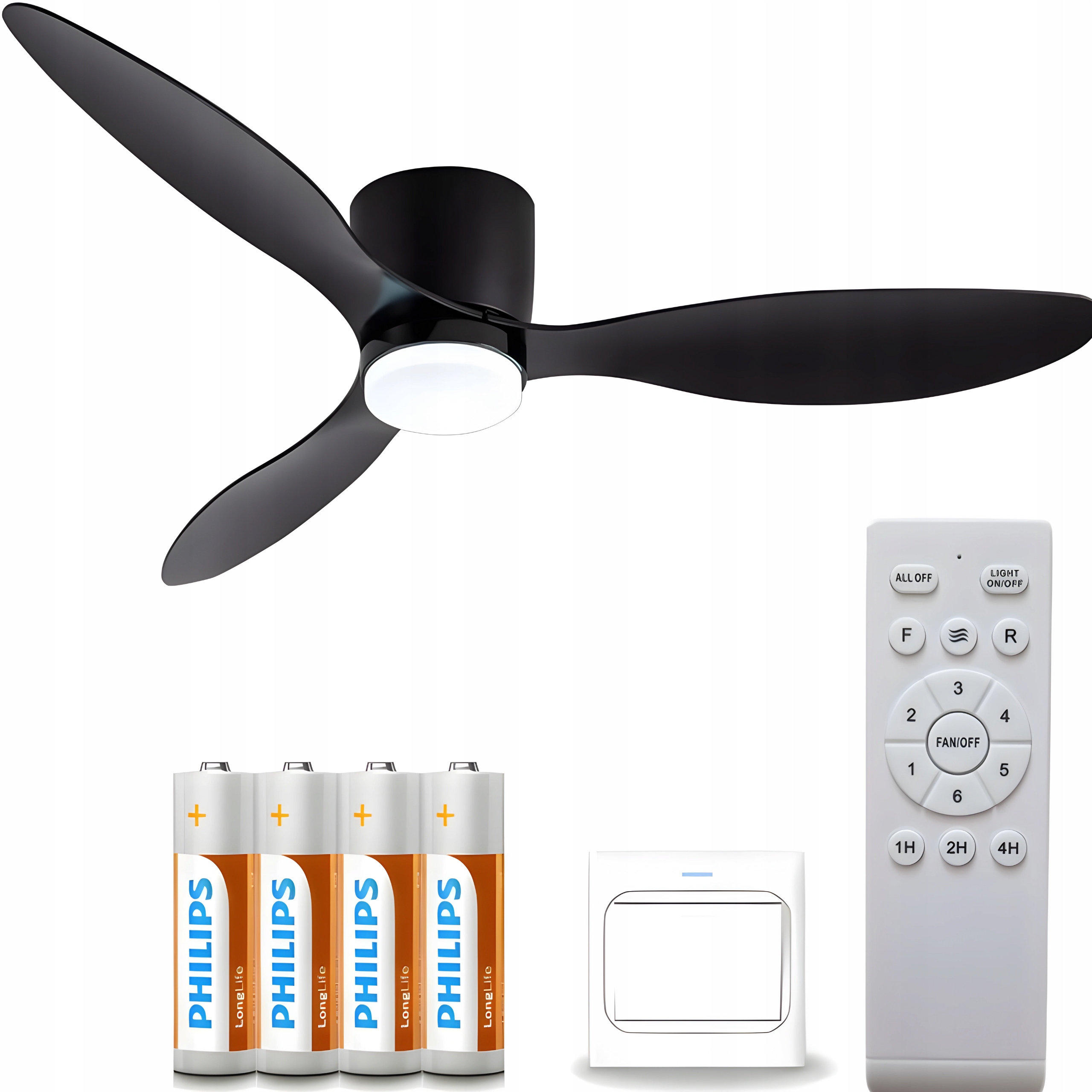 Lampa Z Wiatrakiem Sufitowa Led Wiatrak Wentylator Sufitowy 105CM Pilot