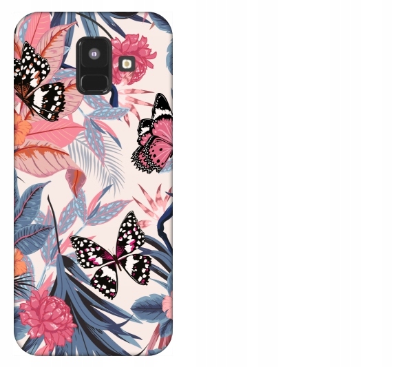 

Etui pokrowiec Samsung Galaxy A6 2018 Motyle dżung