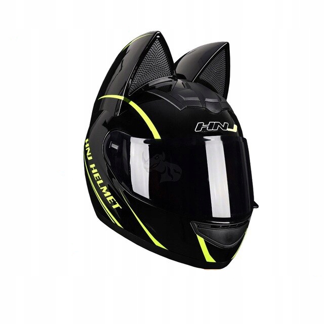 KASK MOTOCYKLOWY kobiecy z USZAMI uszy M