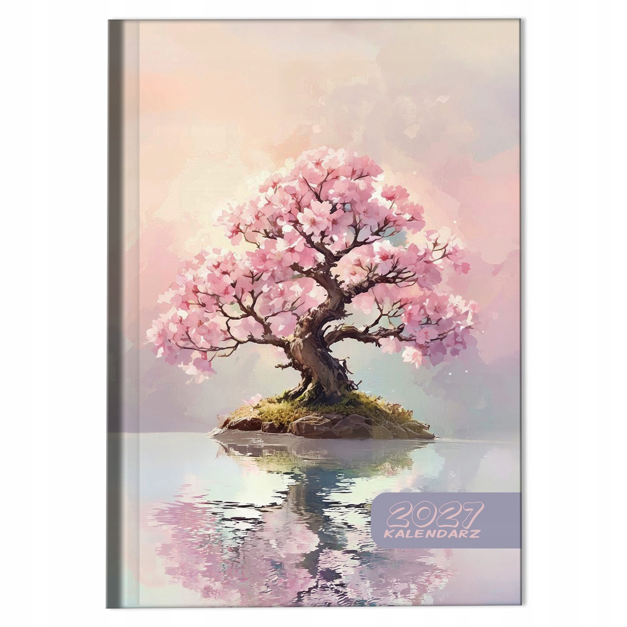 Kalendarz 2027 książkowy dzienny A5 sb/nd osobno soft touch Sakura Pastel
