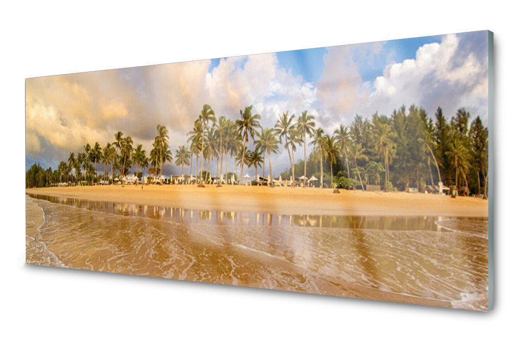 

Panel szklany do kuchni Dekor Plaża 125x50
