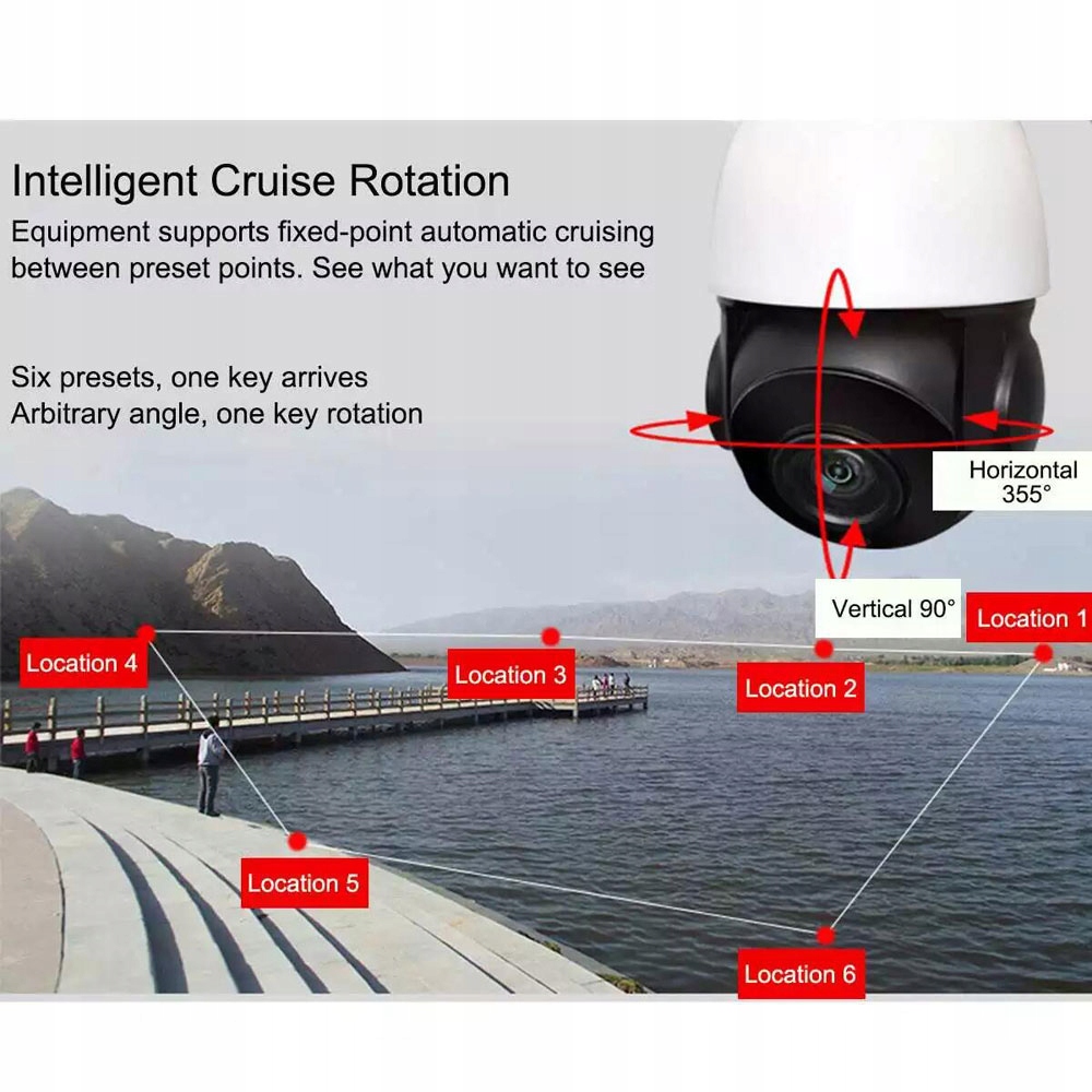 KAMERA 5MP OBROTOWA LTE GSM 3G 4G ŚLEDZENIE RUCHU Marka GVISION