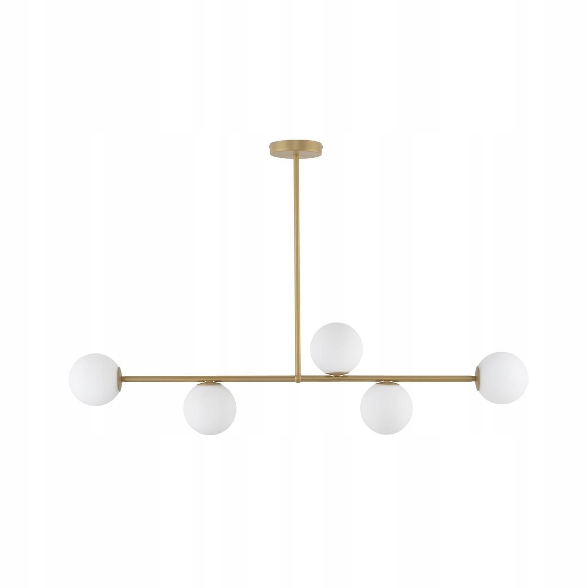 Zlatá závesná lampa mliečne sklenené gule na lište Gama 5 Sigma Lighting