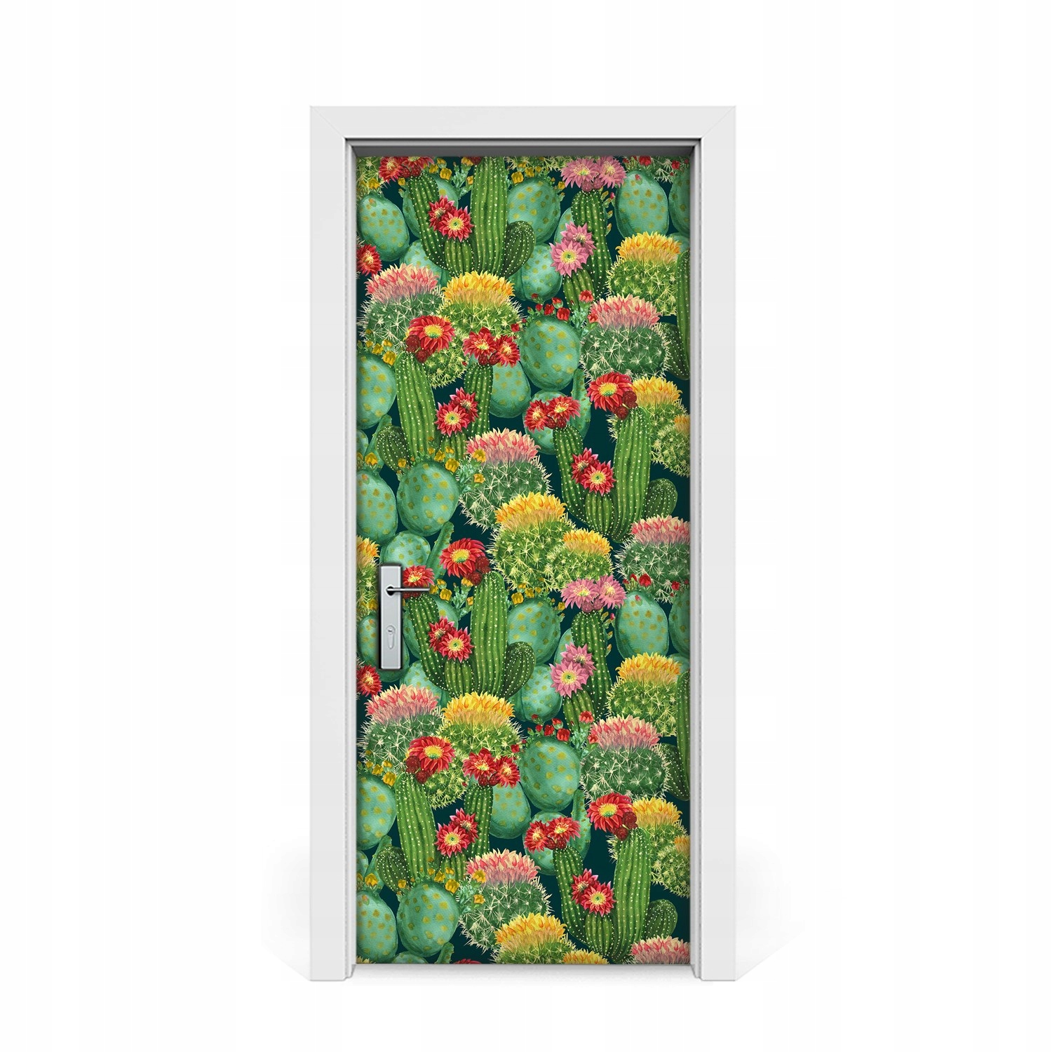 

Naklejka na drzwi okleina Kwitnące kaktusy 85x205