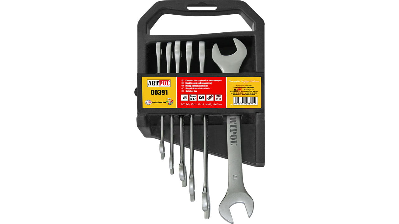 

Zestaw kluczy płaskich 6-17mm 6szt satynowane