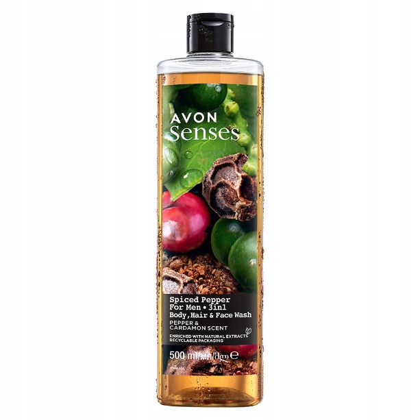 

Avon Men Żel pod prysznic 3w1 Spiced Pepper 500ml