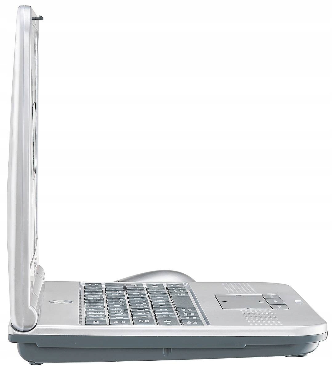 LAPTOP EDUKACYJNY DLA DZIECI PL/ANG 98 PROGRAMÓW Kolor dominujący odcienie szarości i srebra