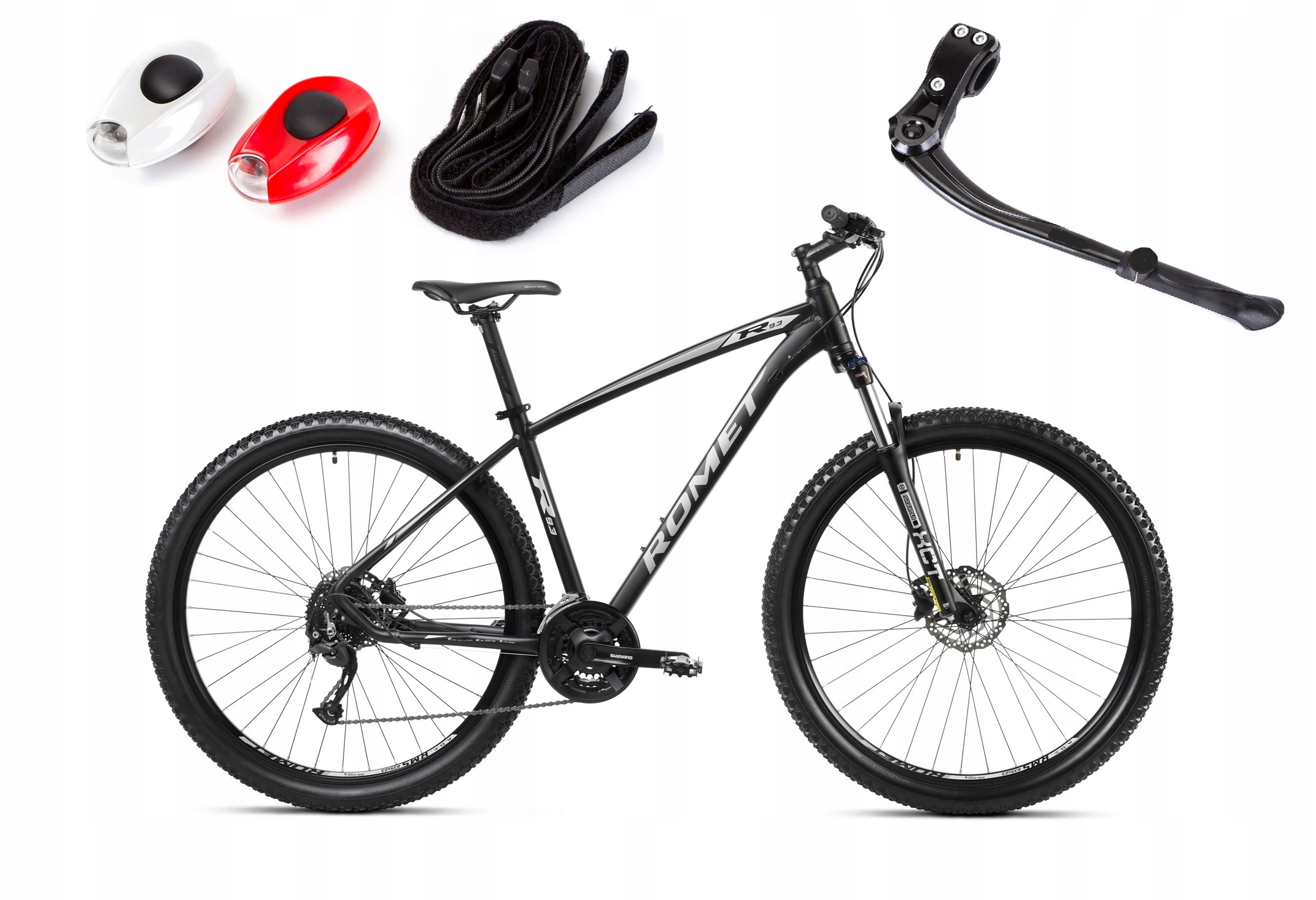 ROWER MTB GÓRSKI 29 ROMET RAMBLER R9.3 SHIMANO OŚWIETLENIE I STOPKA GRATIS