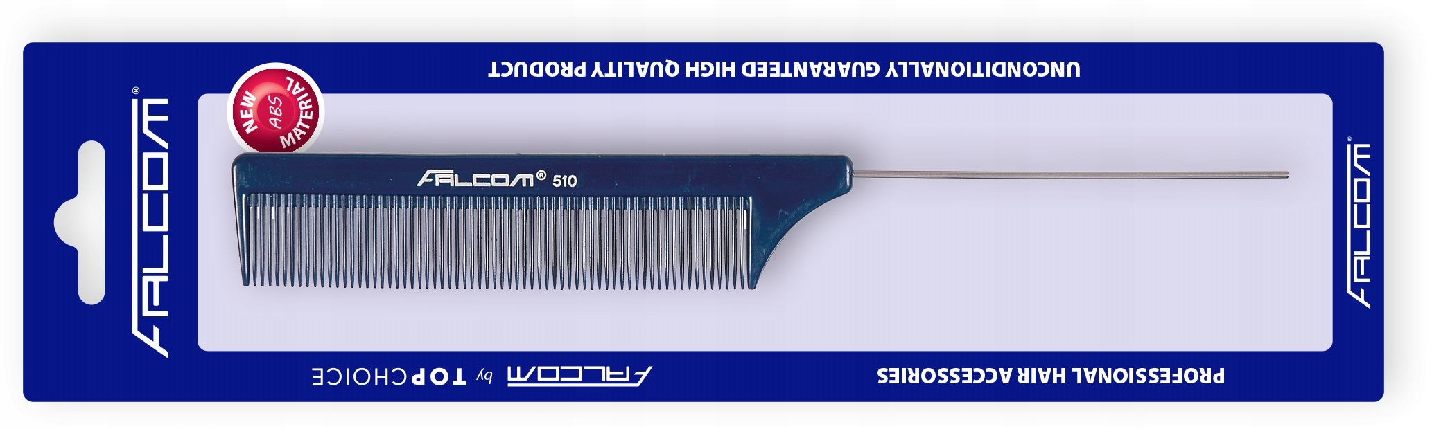 Grzebień do włosów widelec metalowy regularne zęby TOP CHOICE FALCON Rodzaj do modelowania