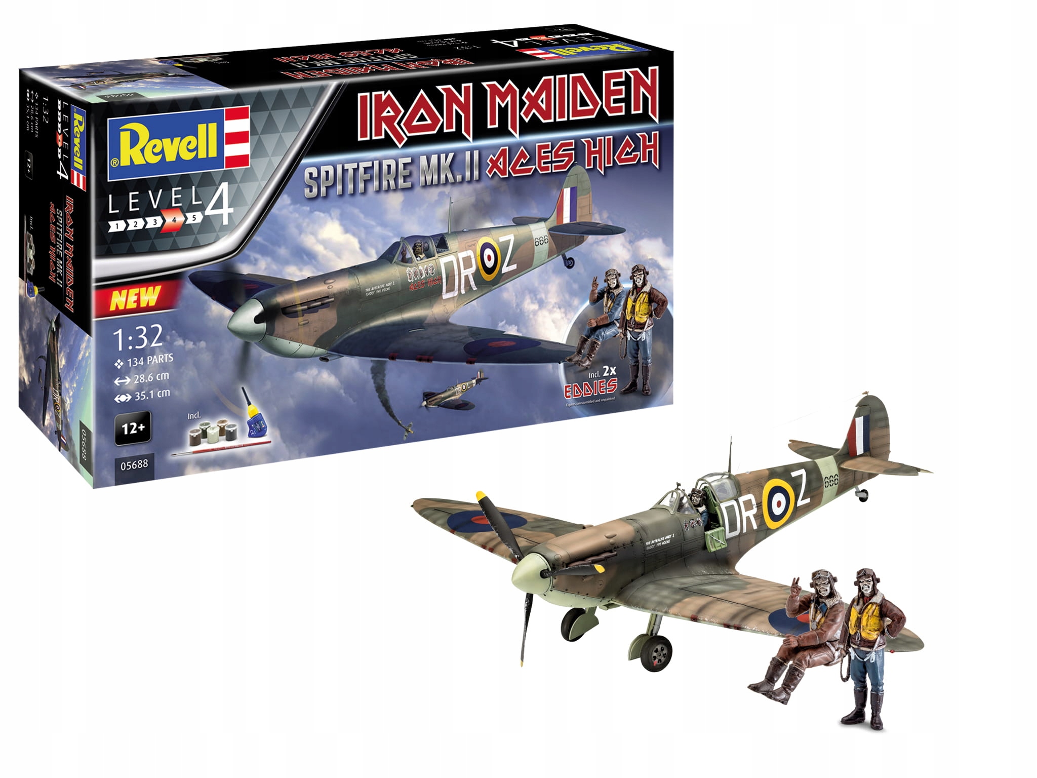 Подарочный набор Iron Maiden Spitfire MK.II AC, 1:32 Revell