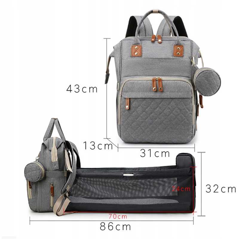 PLECAK PRZEWIJAK ORGANIZER TORBA POJEMNA DO WÓZKA Szerokość (dłuższy bok) 31 cm