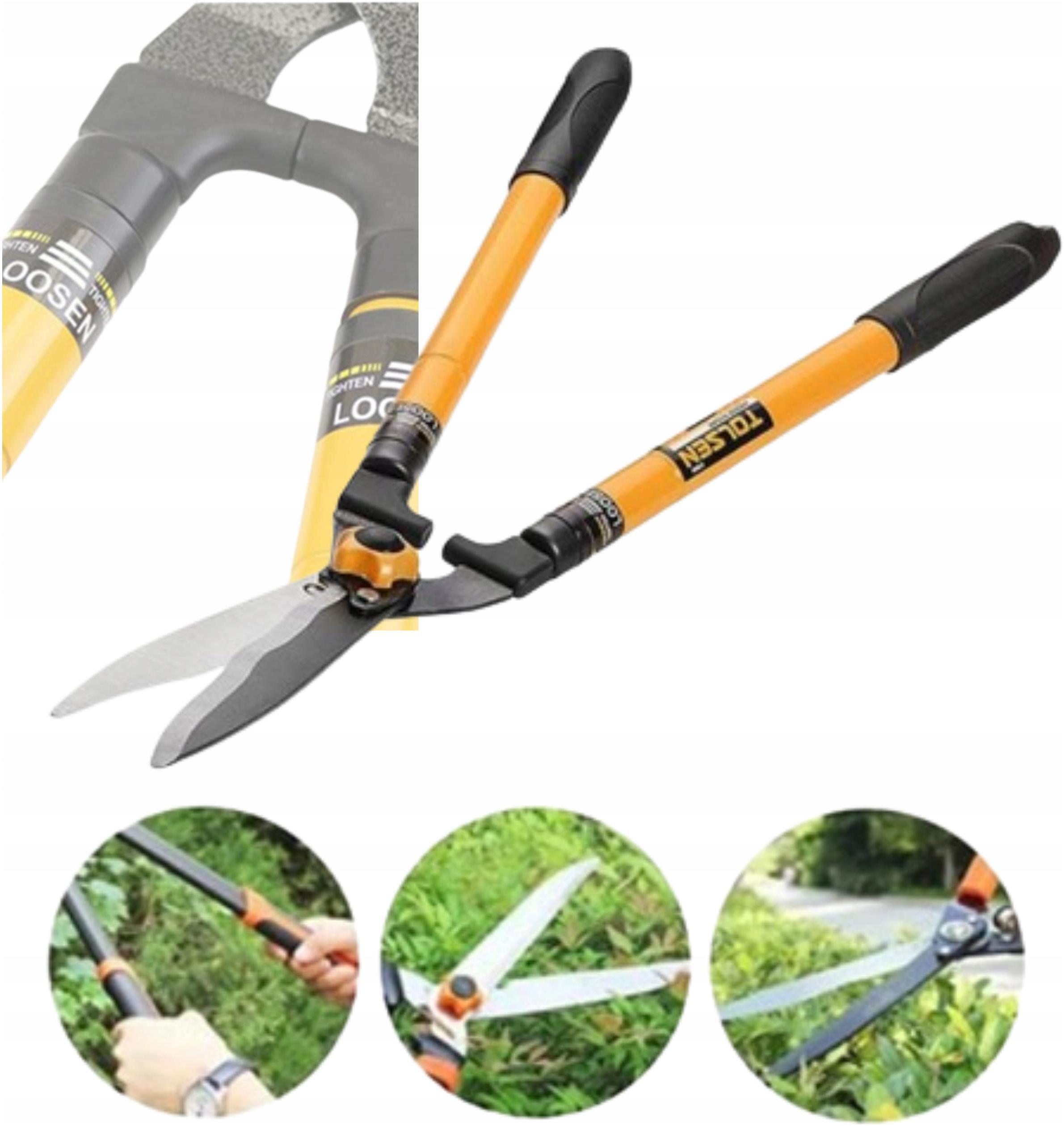 Teleskopické Dvouruční Nůžky Na Živý Plot, Nastavitelné, Dlouhé