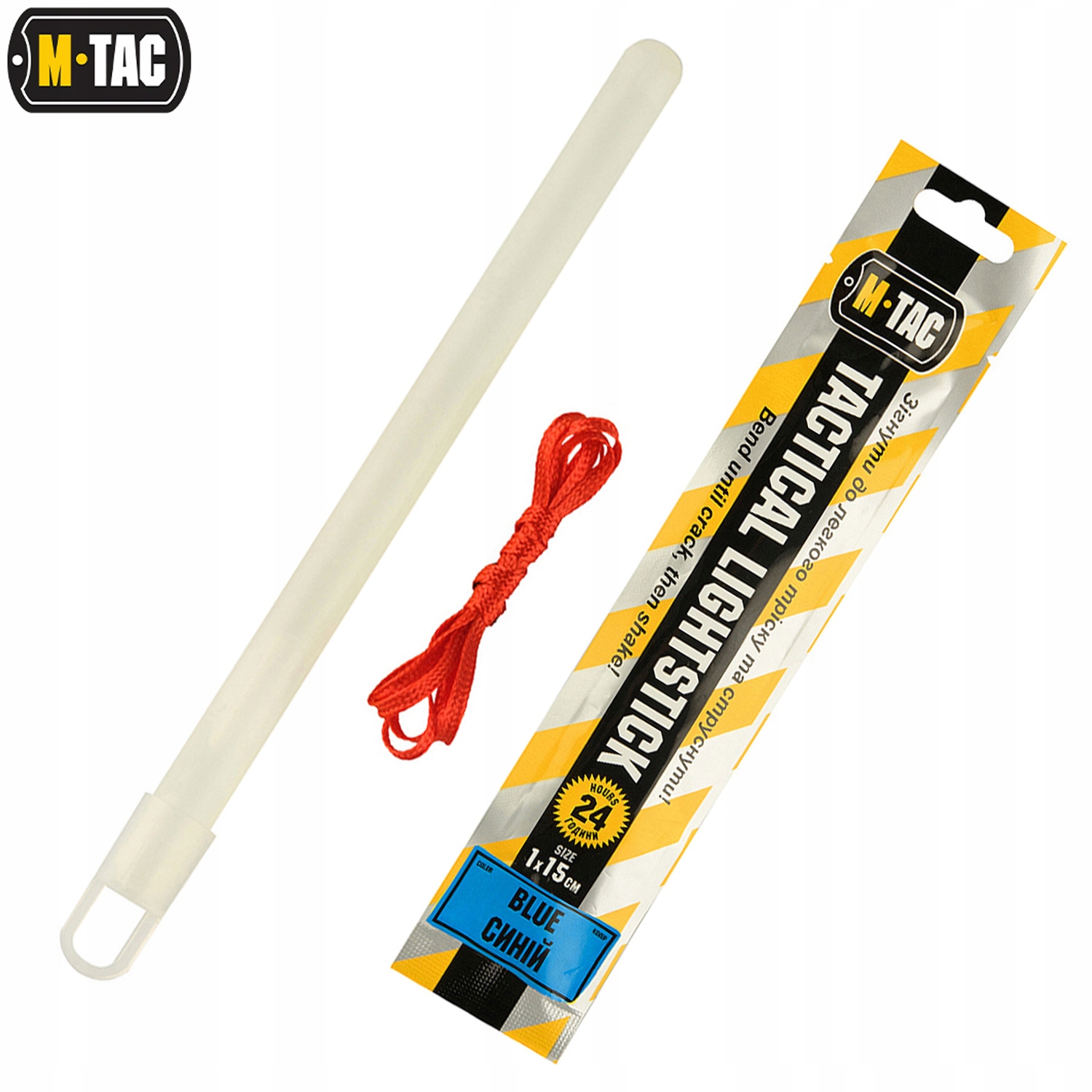 ŚWIATŁO CHEMICZNE ZIMNE 24h /15cm M-TAC Niebieskie Stan opakowania oryginalne