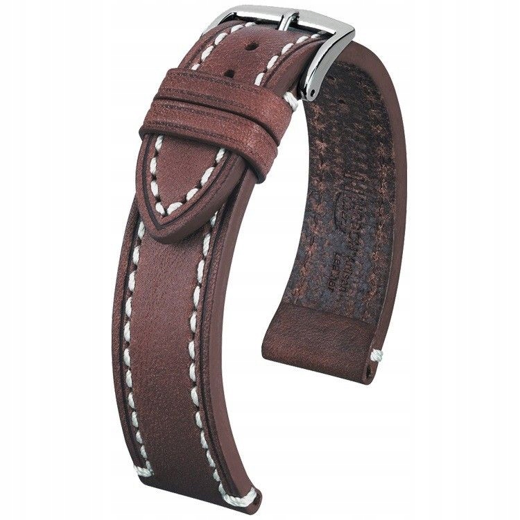Hnědý kožený opasek 22 mm Hirsch Liberty