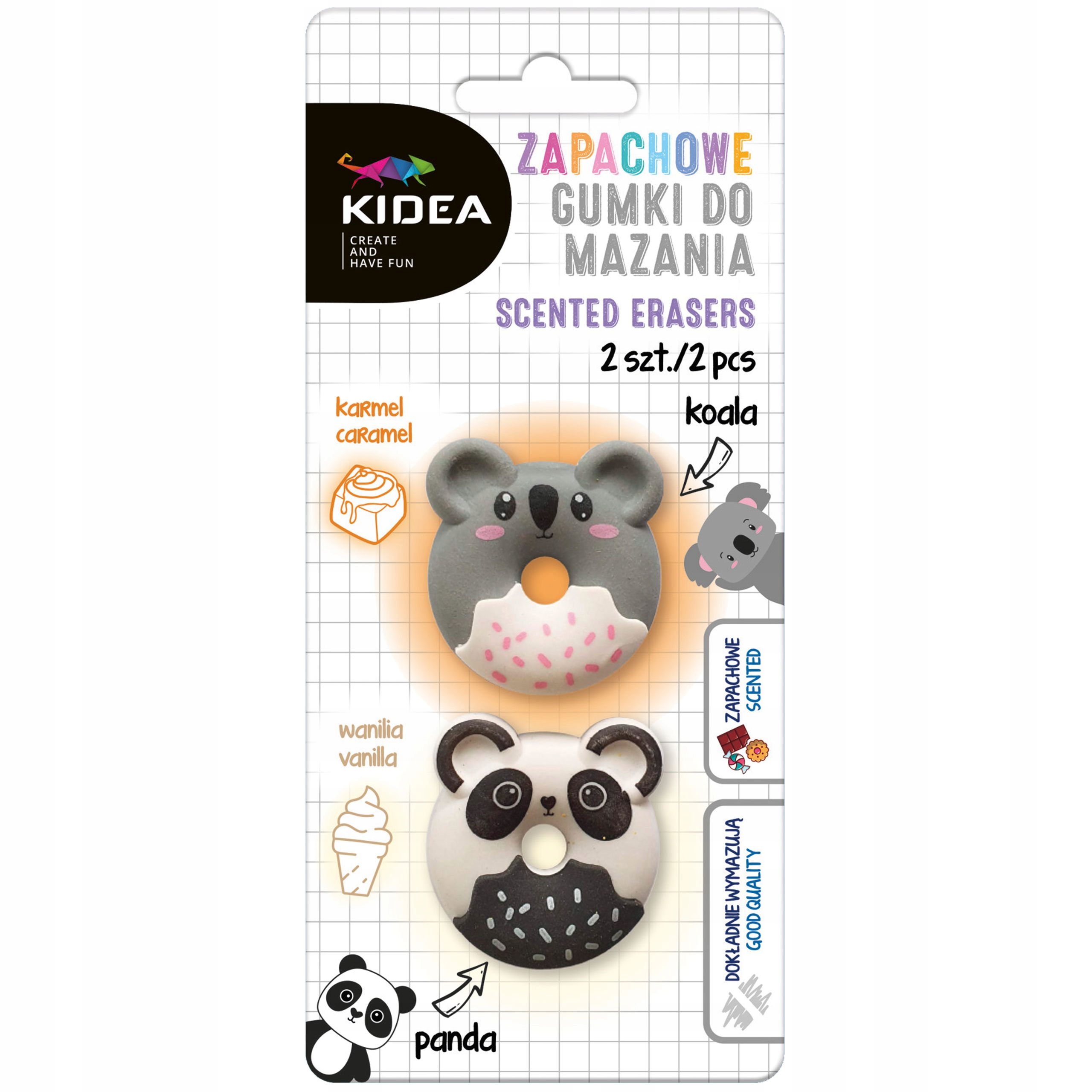 

2 x Zapachowa Gumka Do Mazania Kidea Panda i Koala