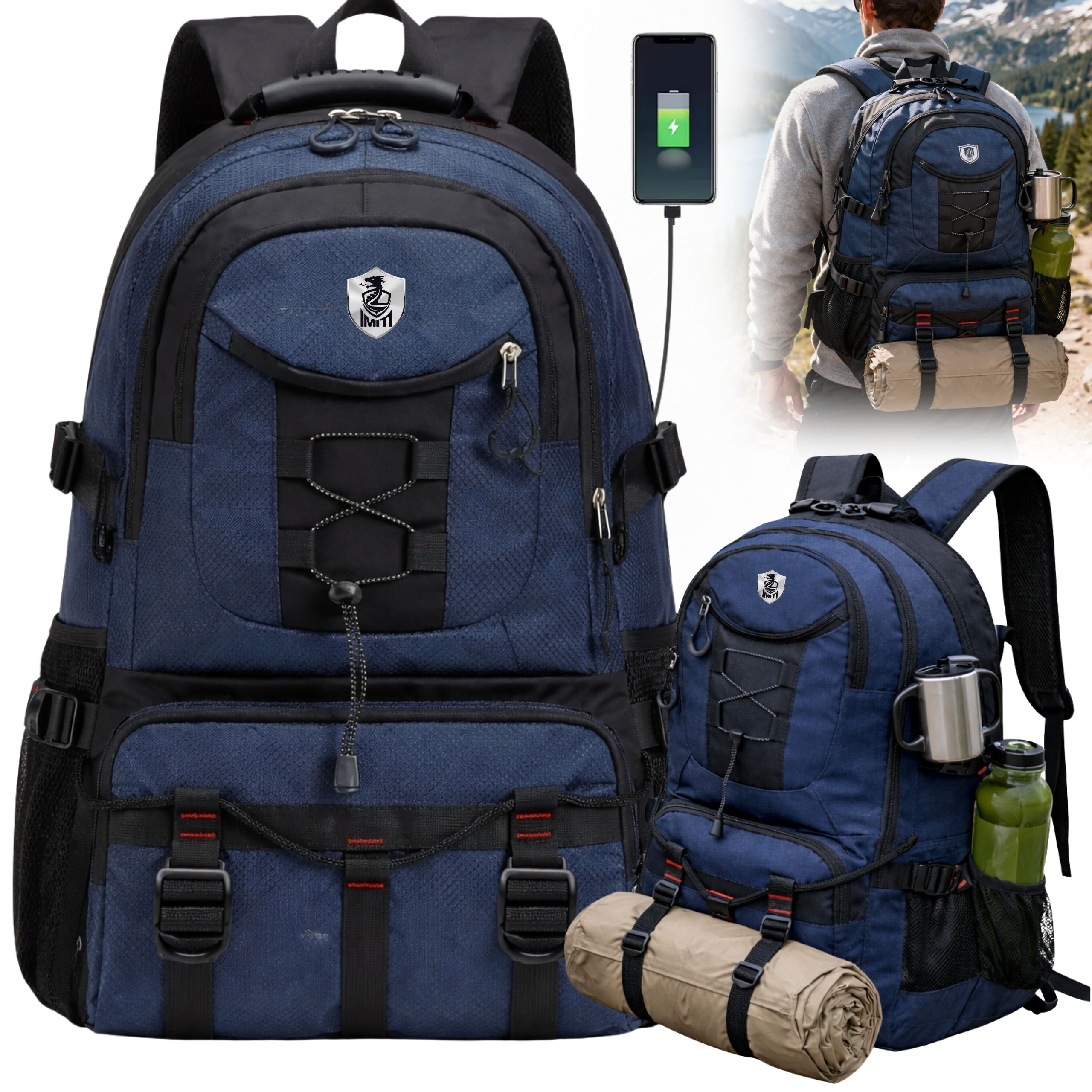 Plecak Turystyczny Trekkingowy Górski W Góry Sportowy 40L Męski Damski