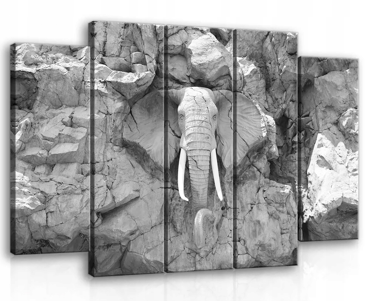 Obraz Na Plátne Canvas 150x100 Slon Kameň Socha