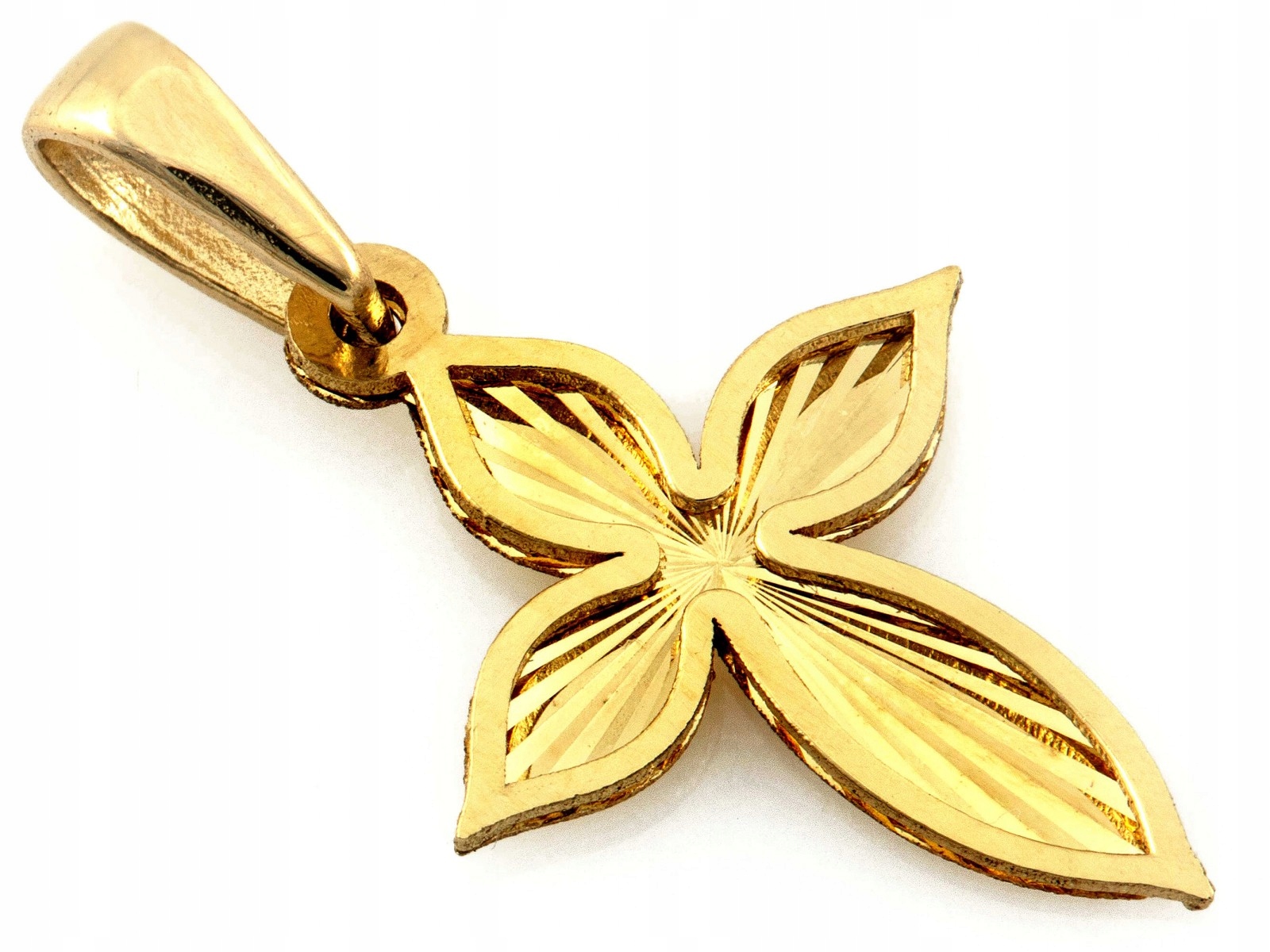 Přívěsek elegantní Křížek ze zlata 585 14k 0.40g Diamantovaný jako Dárek