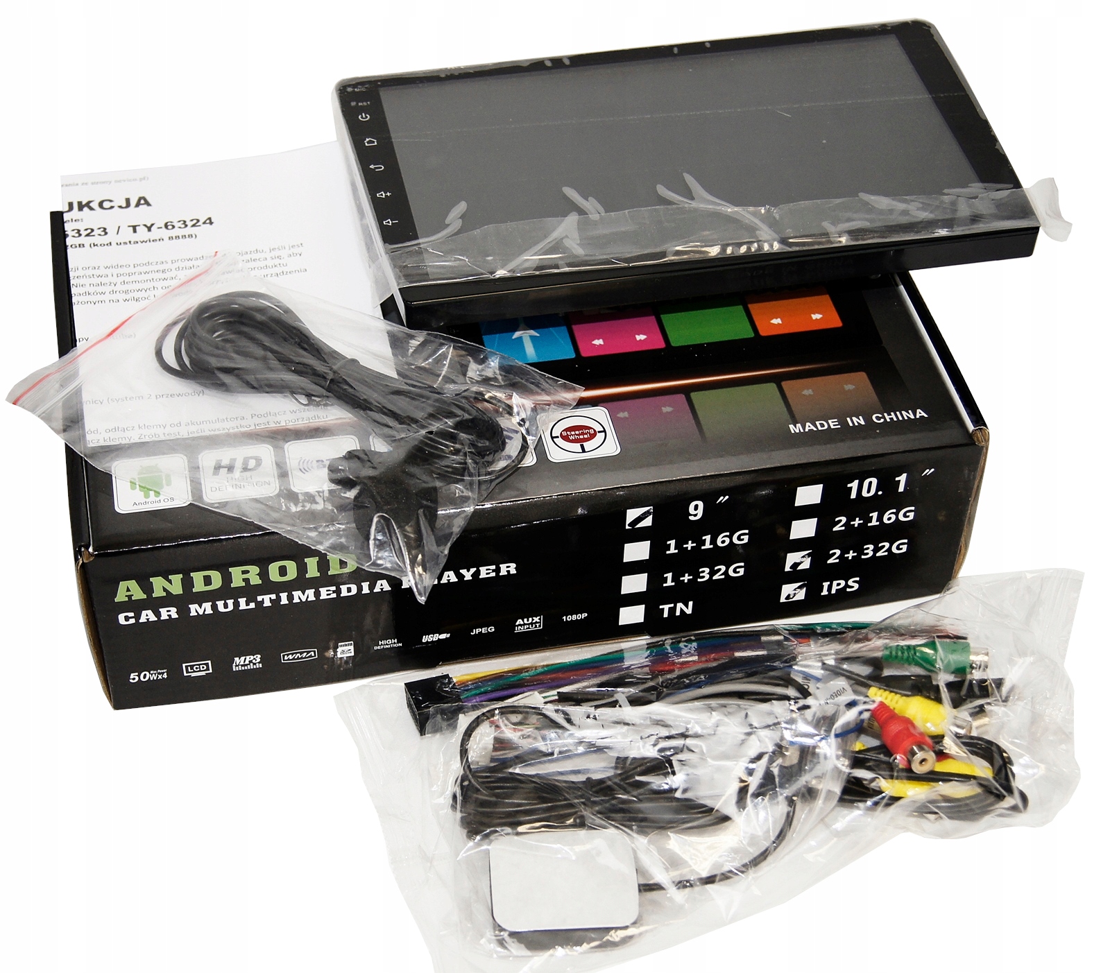 

Radio 9 z Android 2/32GB Rds Mikrofon 4 rdzenie