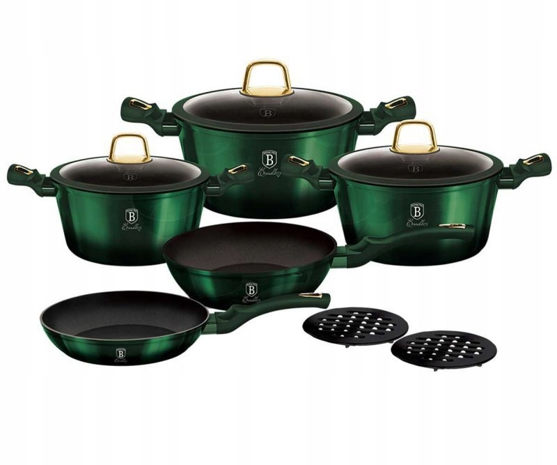 Titánové Hrnce Berlinger Haus 10 ks BH-6065 Emerald