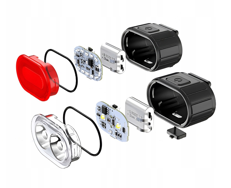 LAMPKA ROWEROWA ŚWIATŁO PRZÓD TYŁ LED NA ROWER KIEROWNICĘ MOCNA USB JASNA Zasilanie akumulator
