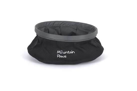 Levně Skládací turistická miska na vodu pro psa Mountain Paws Černá