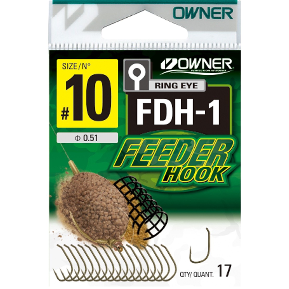 Haczyki Owner 6 Feeder Hook FDH-1 16szt Wysoka Wytrzymałość