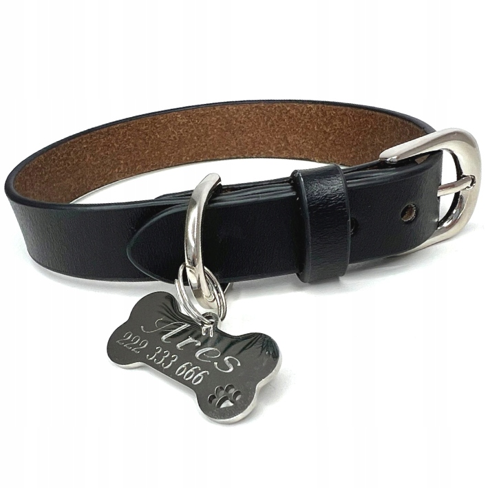 

Obroża dla psa Skóra Z Imieniem 2,5CM Luna czar XL