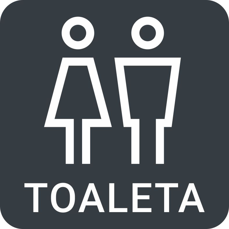 

Tabliczka Piktogram Toaleta Wc Antracyt Aluminium
