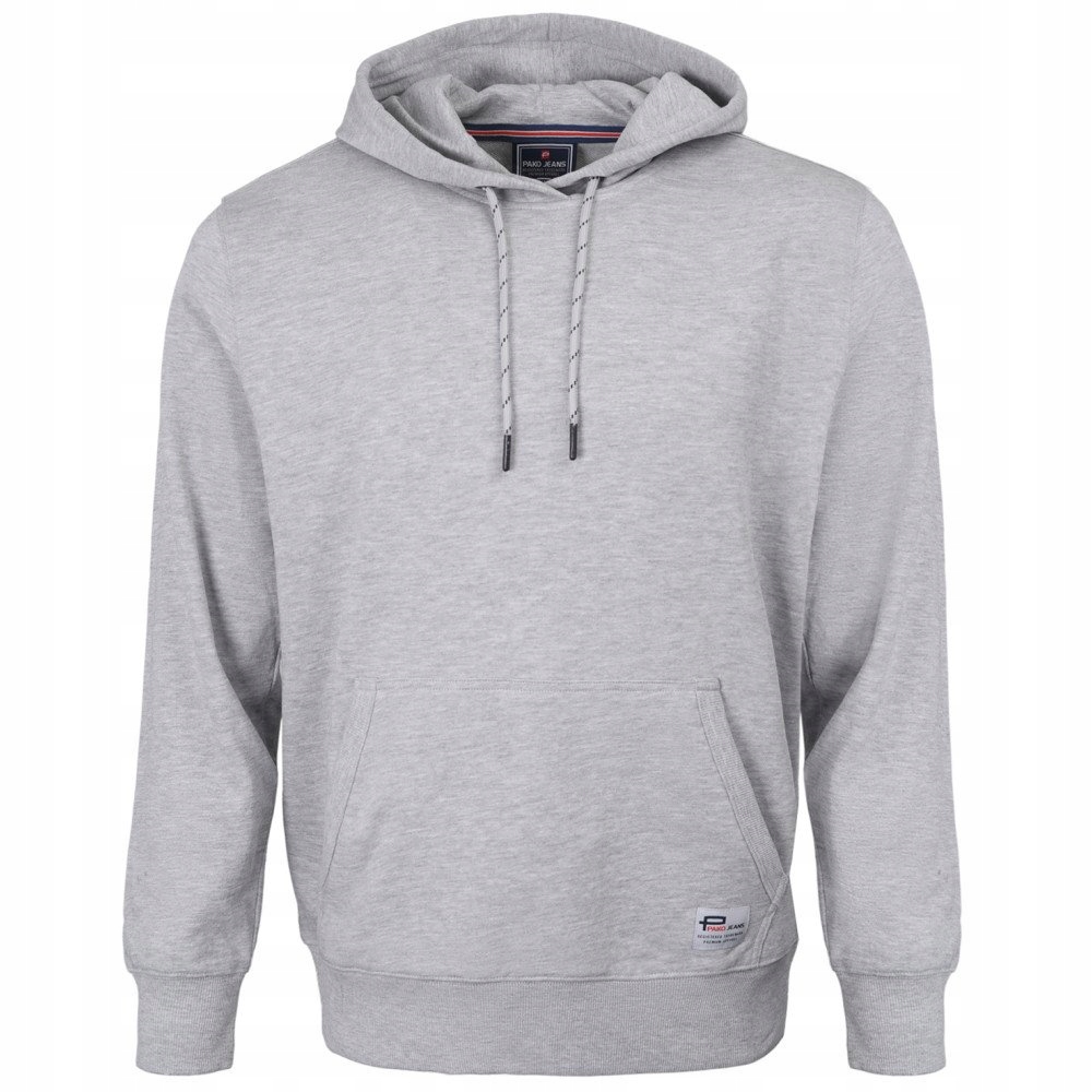 Pohodlná mikina s kapucí (Klokanka) – Pako Jeans – popelavá – XXXL