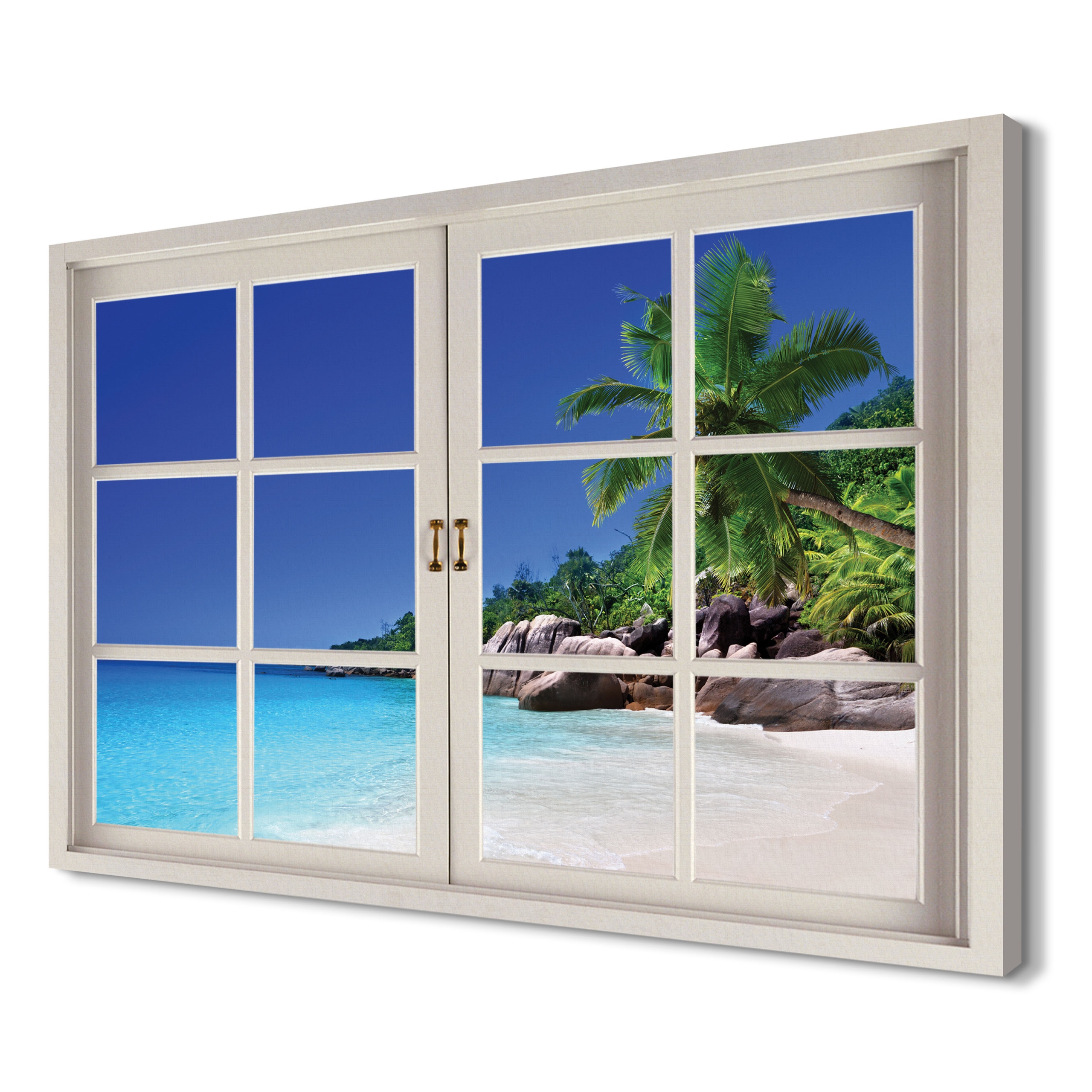 

Seszele plaża do biura 120x80 Wydruk na płótnie 3d