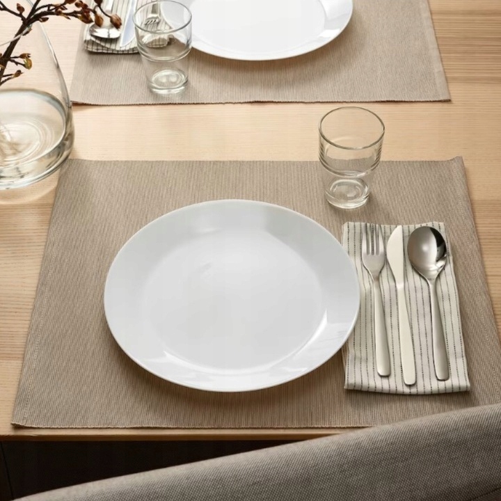 IKEA OFTAST ZESTAW TALERZY I MISEK ZASTAWA 32 SZT. Kolor biały