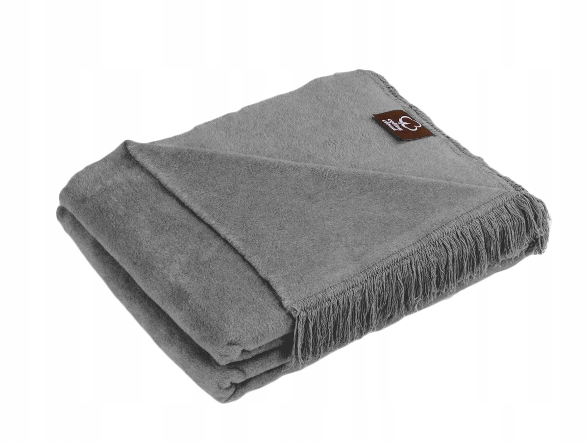 Bavlněná deka s třásněmi Přehoz 150x200 Šedá