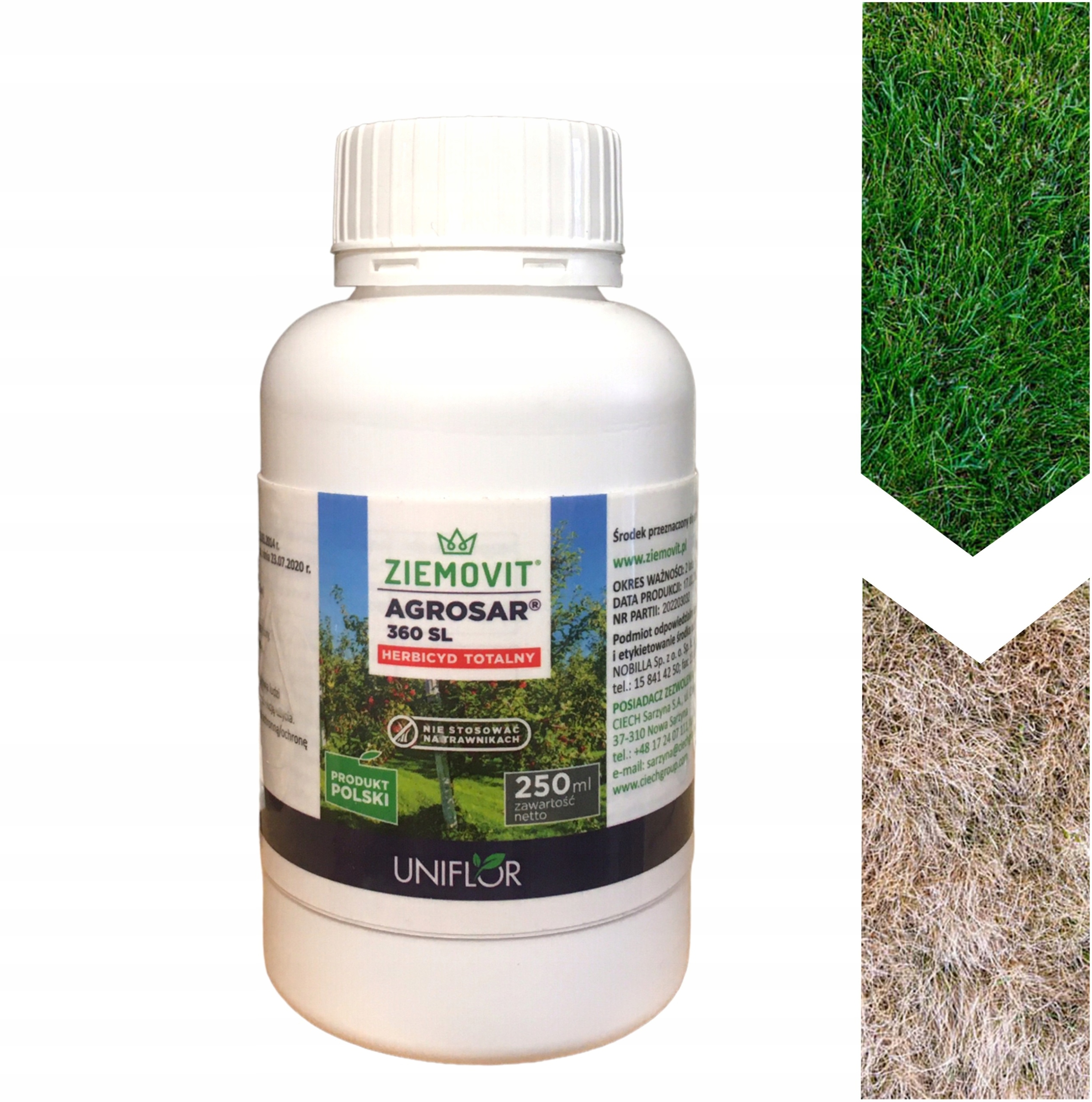 

Agrosar 360SL chwastobójczy totalny 250ml Ziemovit