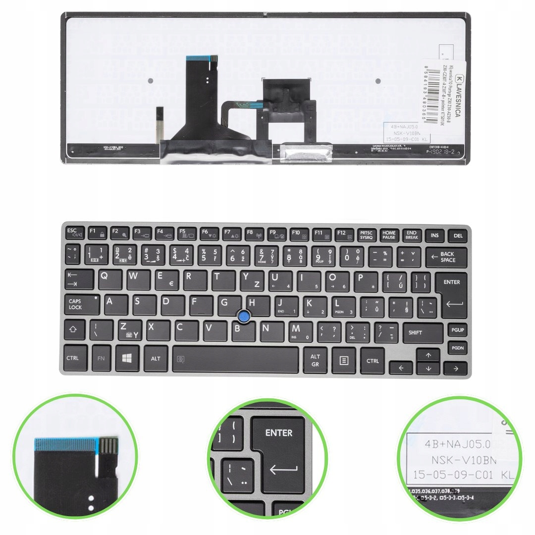 Klávesnica Toshiba Portege Z30 Z30-A Z30-B Z30-C Z30T-A Z30T-B pointer