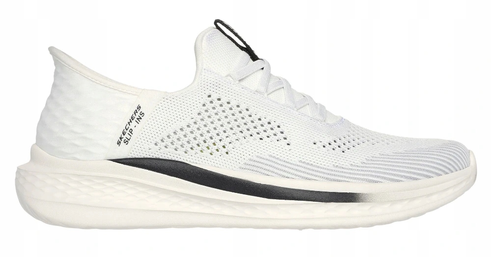 Bílé Pánské Nazouvací Sportovní Boty Na Běhání, Síťovina Skechers 44