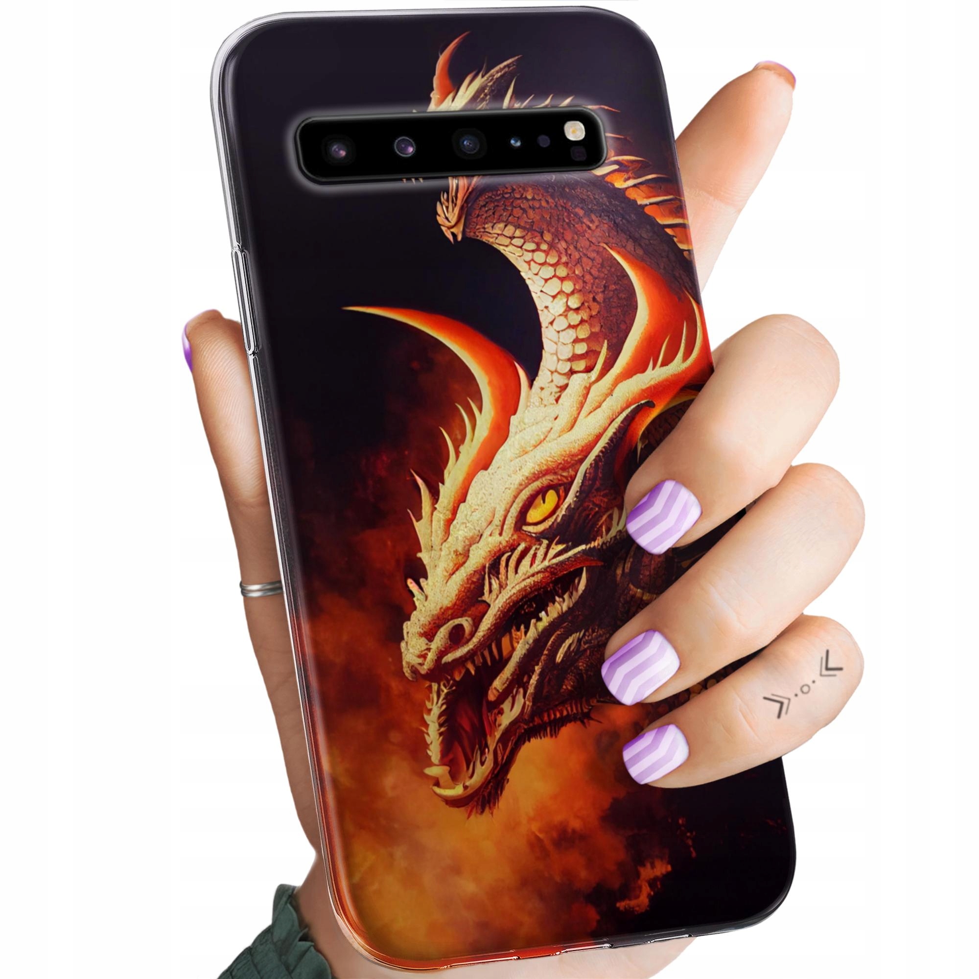 Etui Do Samsung Galaxy S10 5G Smoki Dragon Taniec Smoków Obudowa Case