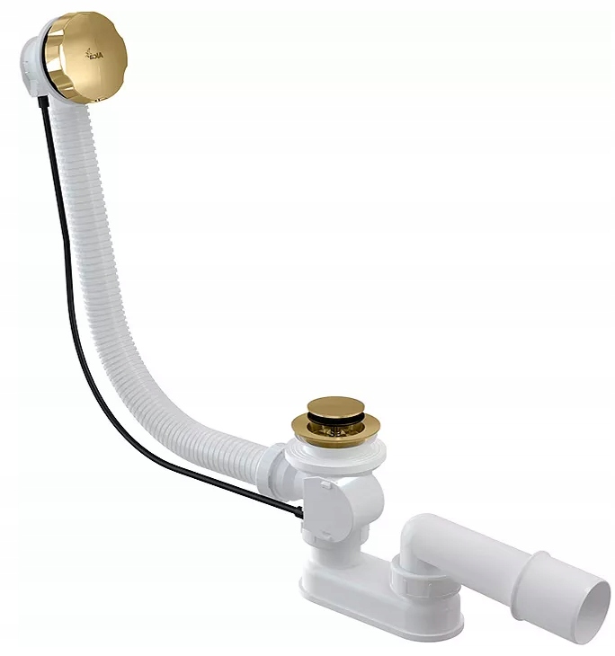 Syfon wannowy korek automatyczny złoty A55GOLD