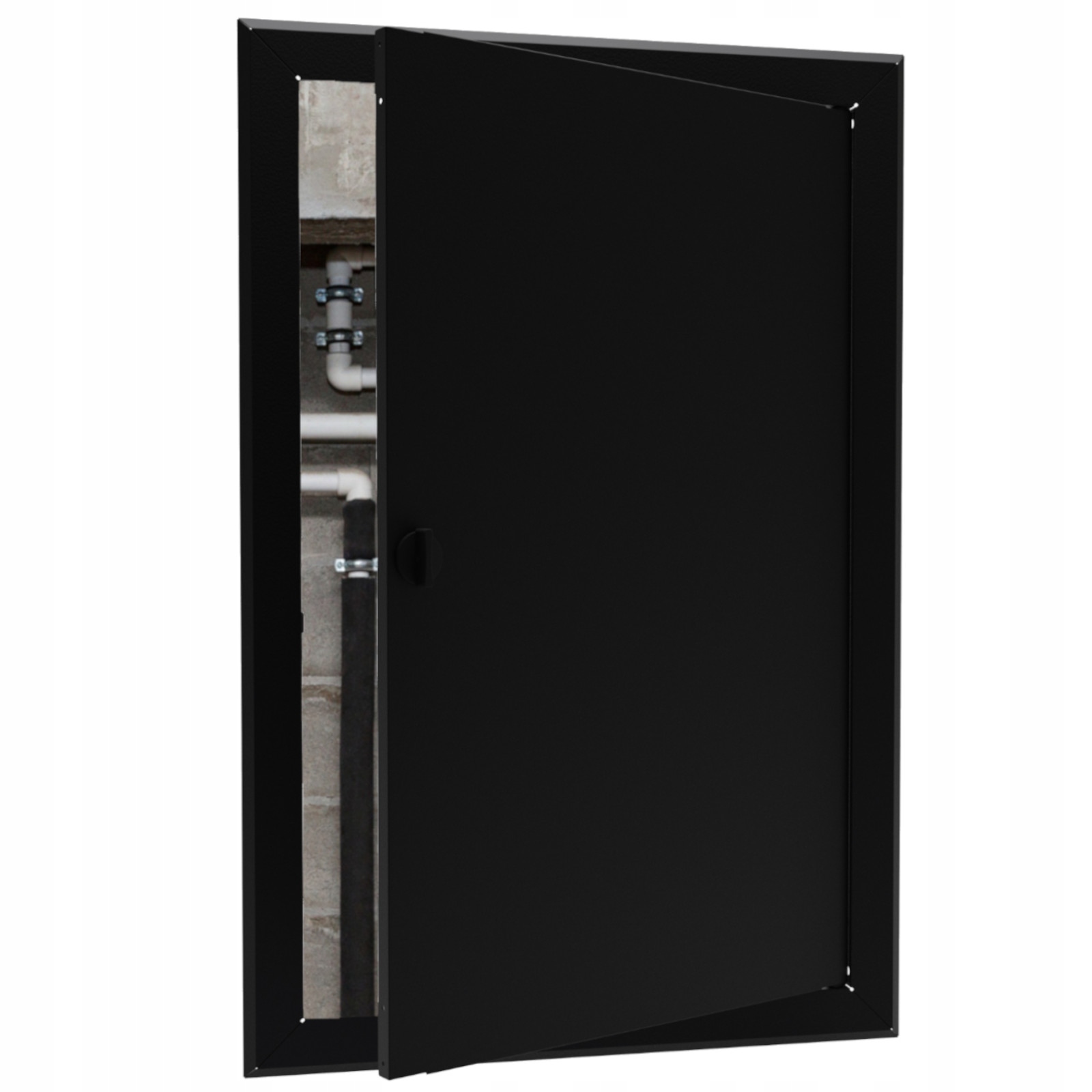 Revizní dvířka kovová, černá, krytka pro instalaci Wod Kan Gaz Co 40x70