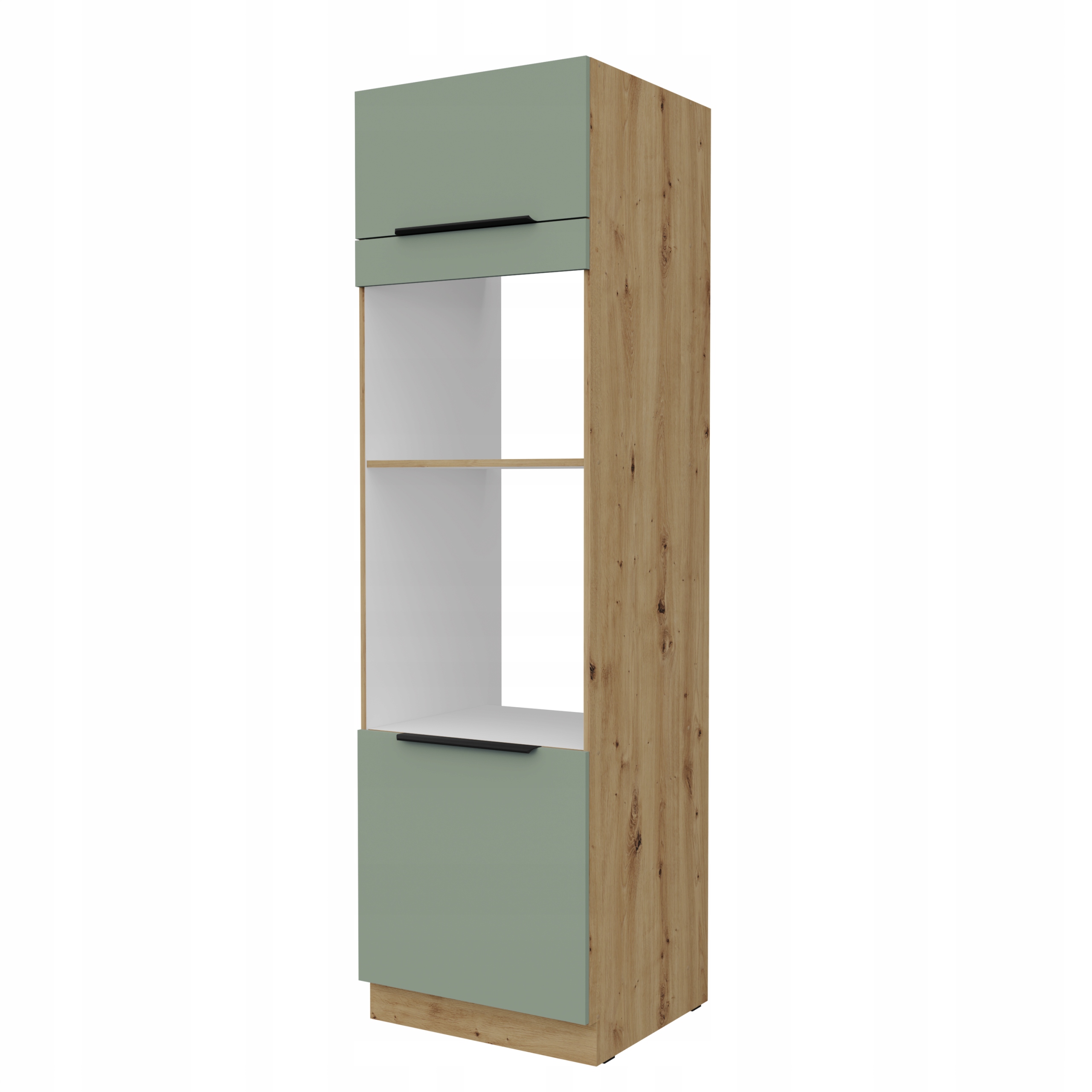Kuchyňský sloupek 60 cm skříňka pro vestavnou troubu a mikrovlnku Aquamarine