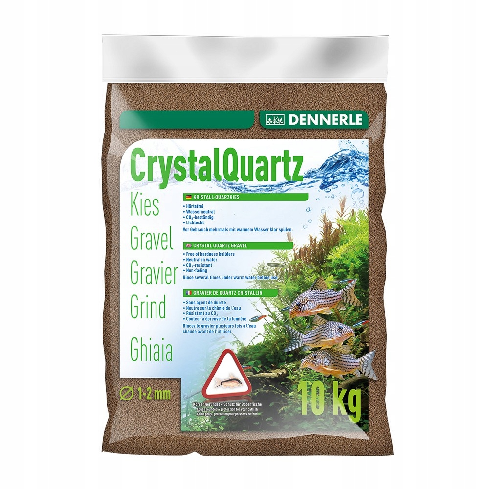 Dennerle Křišťálový křemenný štěrk Kristall-Quarz 1-2 mm, tmavě hnědý, 10