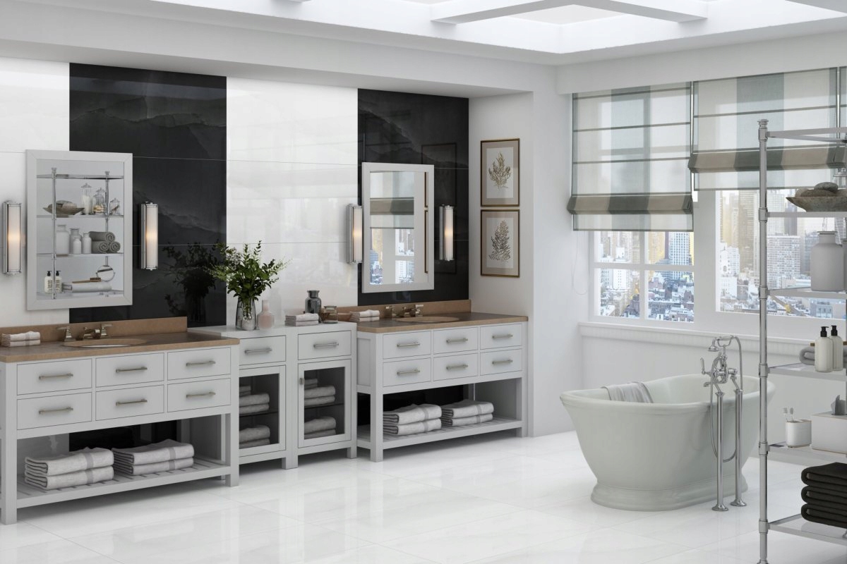 Płytka gres ONYX WHITE POLISHED 60x120 cm Wykończenie błyszczące