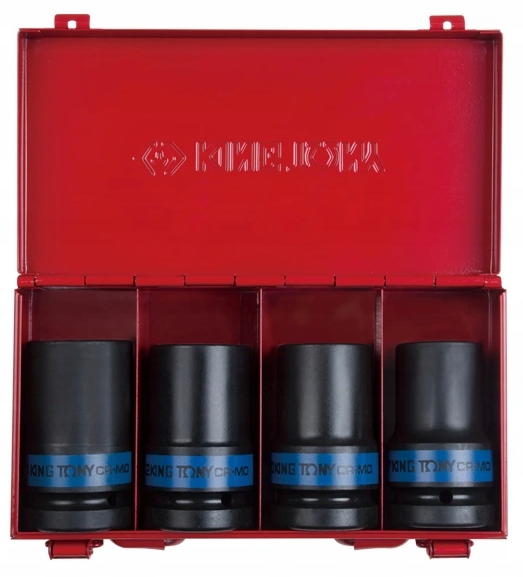 Nástavce Udarové Kľúče 1'' 27-33 mm Dlhé King Tony Kazeta 8404MP