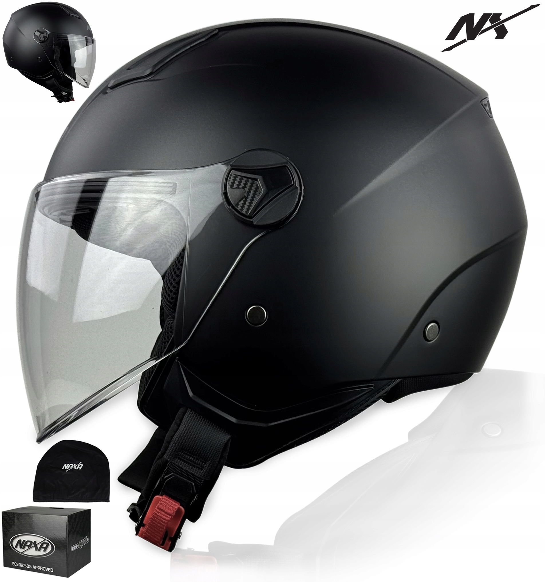 Motocyklová Přilba Otevřená Skútr Chopper Vespa Naxa S34 r.M