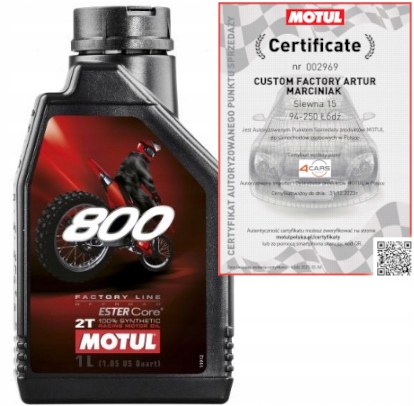 

Motul 800 Factory Line Off Road 2T Do Mieszanki 1L