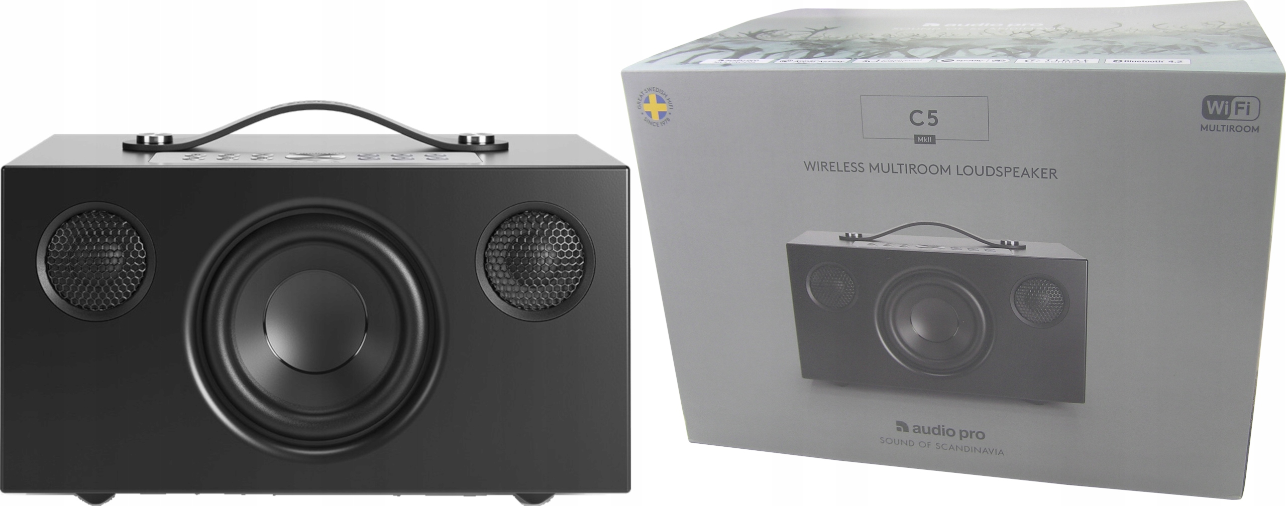 Głośnik Bluetooth Audio Pro C5 Mkii Wi-Fi Airplay Coal Black Czarny