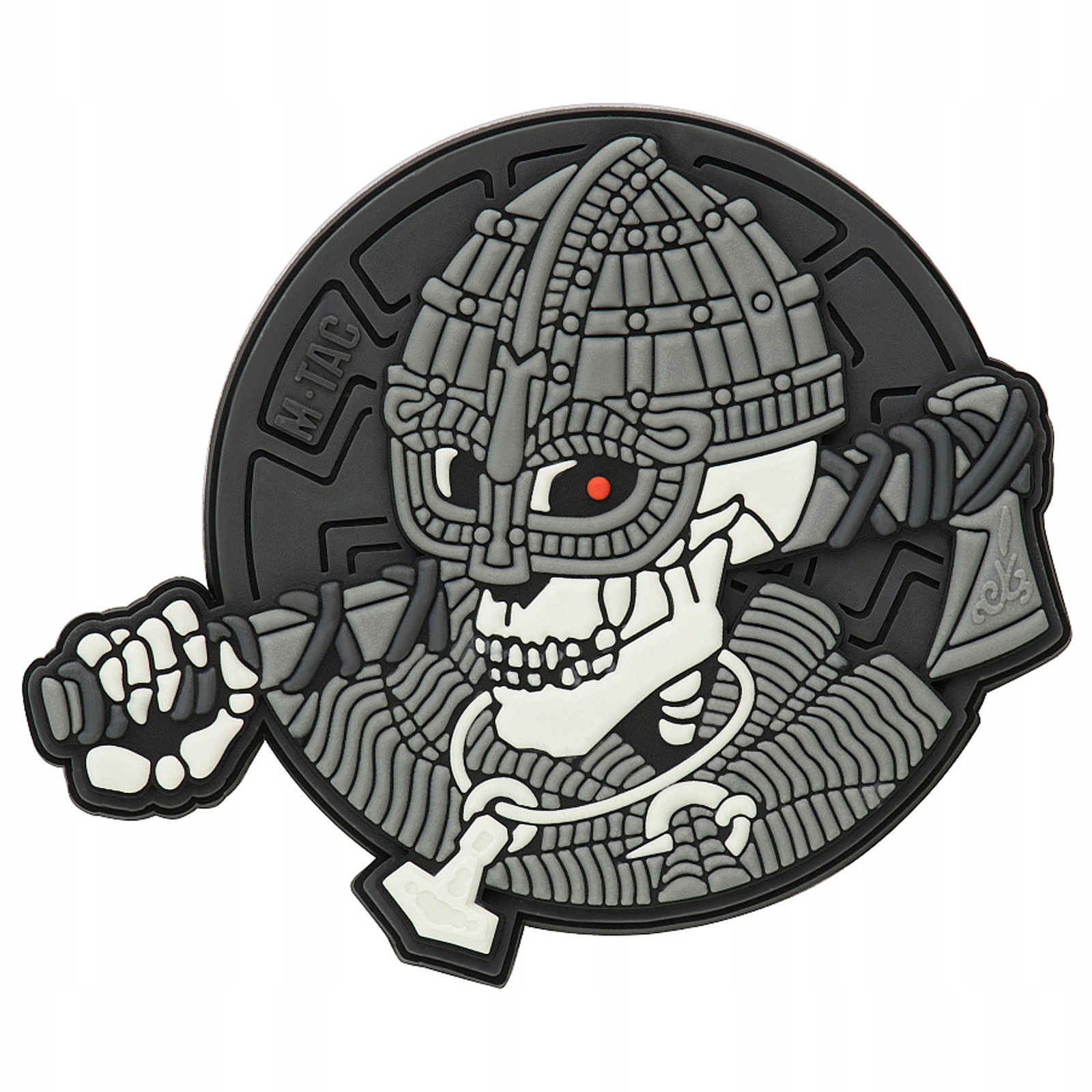 Naszywka rzep M-Tac Undead Viking 3D Pvc morale patch grey