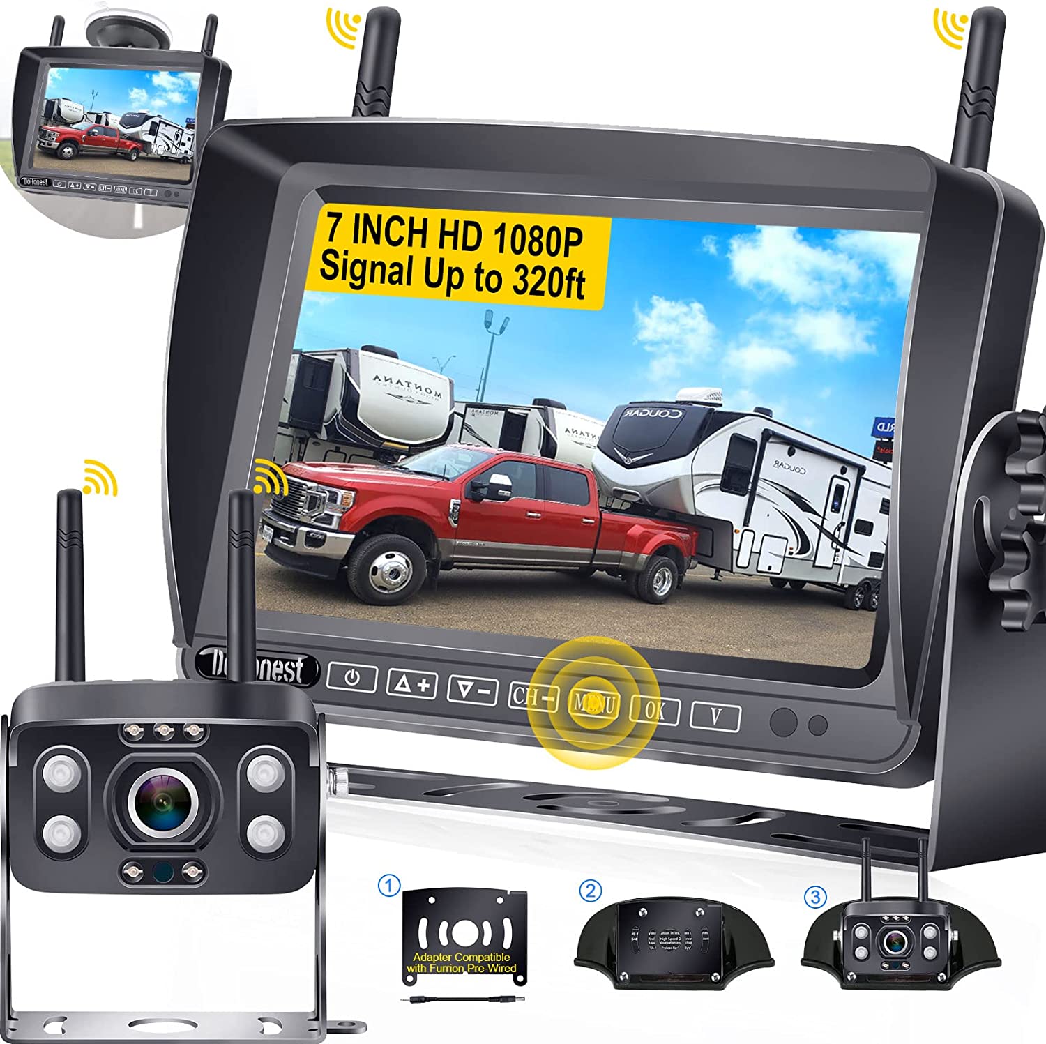 DoHonest RV Backup Camera Bezprzewodowa HD 1080P