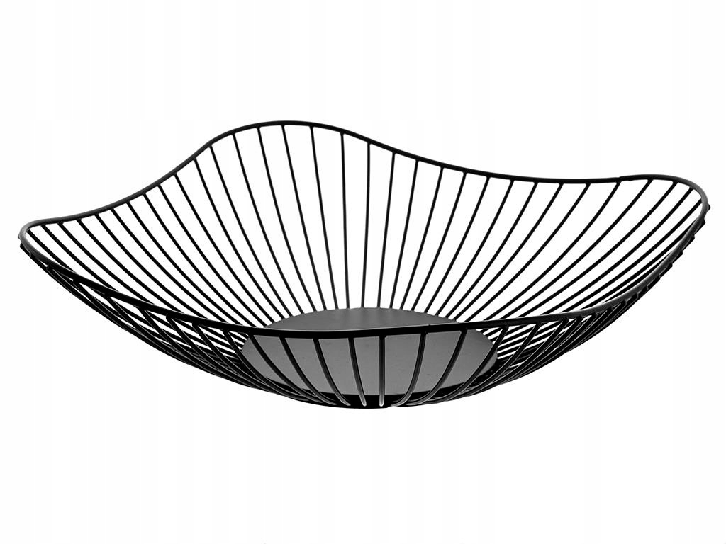 METALOWY KOSZ NA OWOCE PATERA FLORINA 25 CM Kolor czarny